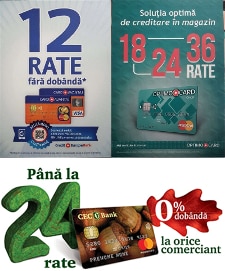 Plata în rate cu cardul în magazin